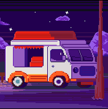 дом на колесах в лесу